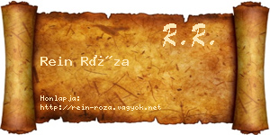 Rein Róza névjegykártya